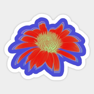 Red Hot Daisy Sticker